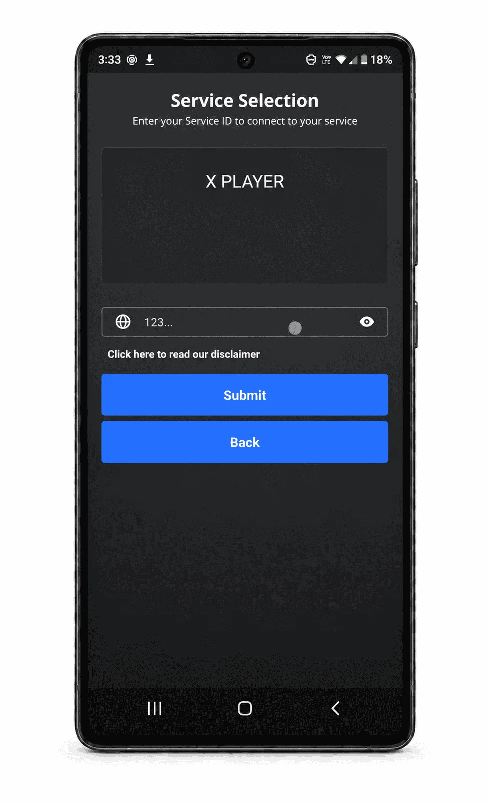 connect to servier using service id